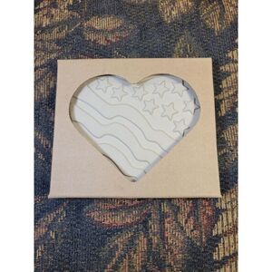 Pampered Chef 2003 Patriotic Heart Stoneware Mold Final Edition